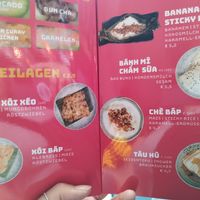 Menue at BanMi in Vienna