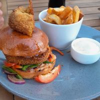Katau burger at The Three Tuns in Helston