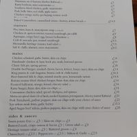 Menu at The Three Tuns in Helston