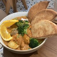 Tofu Makhani Bowl with Local Organic Broccoli & Pita Bread  at Wanaka in Hong Kong Island