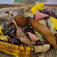 Vegan antipasti at RIWA Bar & Restaurant in Fuessen