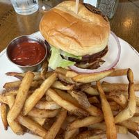 Veggie burgerrs  at Reel Bar in Put-in-bay