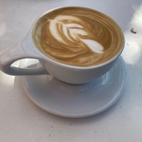 Vegan latte  at Farmers Union Coffee Roasters in Eugene