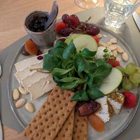 Vegan cheese platter at RUUF in Schaan