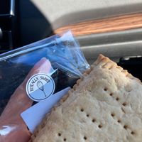 Totally Sweet = vendor. Vegan pop tart with plant-based sausage, egg, and cheese  at Waterloo Vegan Market in Cleveland