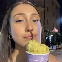 Lemon basil ice cream   at Cremeria Garibaldi in Levanto