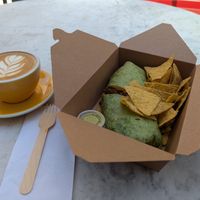 Tofu burrito at Revolucion Coffee + Juice in Austin