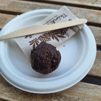 Chocolate protein ball at LanesBrew Coffee Shop in Longford