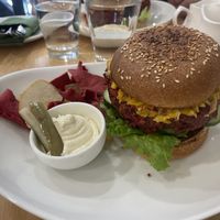 Beetroot burgerrs  at Nature's Soul Kitchen in New Delhi