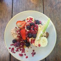 Vegan loaded Banana-bread at Sweet Bones Bakery Cafe in Scullin