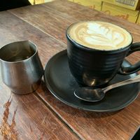 Almond latte with maple syrup  at Sweet Bones Bakery Cafe in Scullin