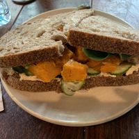 Roast pumpkin sandwich  at Sweet Bones Bakery Cafe in Scullin