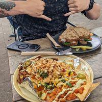 2022, Nachos and TLT at Sweet Bones Bakery Cafe in Scullin