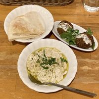 Hummus, falafel and pita bread #Veganuary at Ta-im in Tokyo