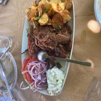 Vegan gyros- the tzatziki is not vegan  at Mageiraki in Kefalonia
