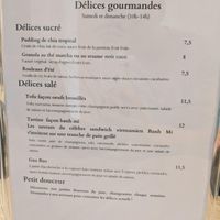 Menu at Meraki in Grenoble