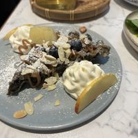 Black sesame waffle  at Meraki in Grenoble