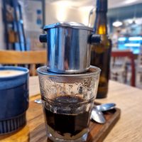 Vietnamese coffee at Meraki in Grenoble
