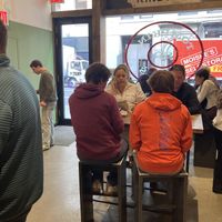 Seating at Tompkins Square Bagels in New York City