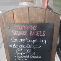 Menu at Tompkins Square Bagels in New York City
