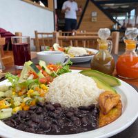 the vegan option at El Tigre Waterfalls Monteverde in Monteverde