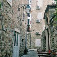 Old town terrace at Royal Garden Juice Bar in Budva