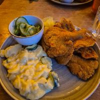 Mushroom schnitzel at Schnitzelei Mitte in Berlin