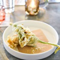Stuffed squash blossoms at Marisi in La Jolla