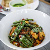 Beans and potatoes at Marisi in La Jolla