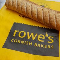 Vegan sausage roll at Rowe's Cornish Bakers - Helston in Helston