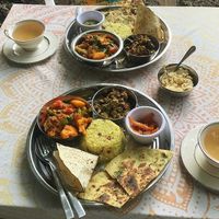 Vegan Thali - super delicious! at Marwari Indian Food in Tepoztlan
