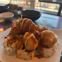 Popcorn cauliflower roll  at Bluebird Haus Sushi in Long Beach