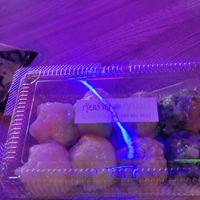 Dumpling package wit spicy soy sauce at All Vegan Dumplings  in Bangkok