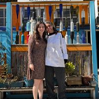 Me with the café's lovely owner Elian  at Backstage Art Cafe in Mitzpe Ramon