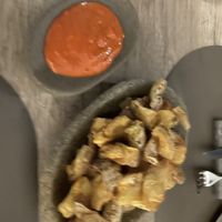 Crispy potatoes   at Oia Gefsis in Oia