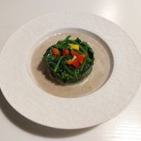 Cream of Mushroom Soup with Baby Spinach (Dairy) 忌廉蘑菇濃湯 佐 菠菜苗 at Kindness Gather - 慈素小聚 in Kowloon