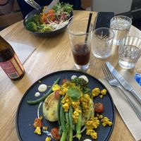 Fritter bowl (back) and hash   at Postal Service in Auckland