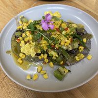 Huevos rancheros - with tofu to be vegan  #Veganuary at Postal Service in Auckland