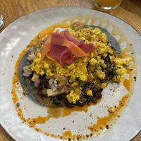 Vegan heuvos rancheros at Postal Service in Auckland