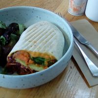 vegan wrap (from the cabinet) at Postal Service in Auckland