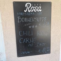 Daily options at Cafe Rosa in Aschau Im Chiemgau