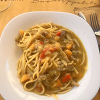 Pasta with carrot saucee  at H2NO  in Viareggio