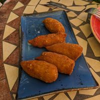 Croquetas veganas at Restaurante la Galana in Avila