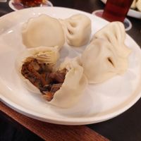 Khinkali - steamed dumplings stuffed with mushrooms (16€) at SO RE Restaurant & Bar - Georgische Küche in Dusseldorf