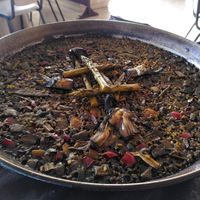 Paella con verduras de temporada at Arrocería El Rek in Valencia