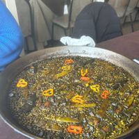 Paella vegana at Arrocería El Rek in Valencia