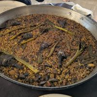 Vegan paella - very salty and undercooked at Arrocería El Rek in Valencia