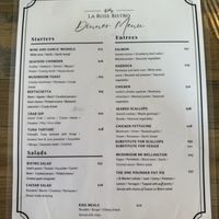 Menu  at La Rose Bistro in Cavendish