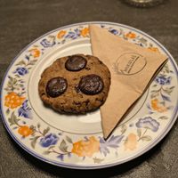 Vegan oatmeal biscuit with rosemary at Mikulas Bistro in Znojmo