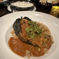 Roasted poblano pepperrs  at 21 Steps in Whistler